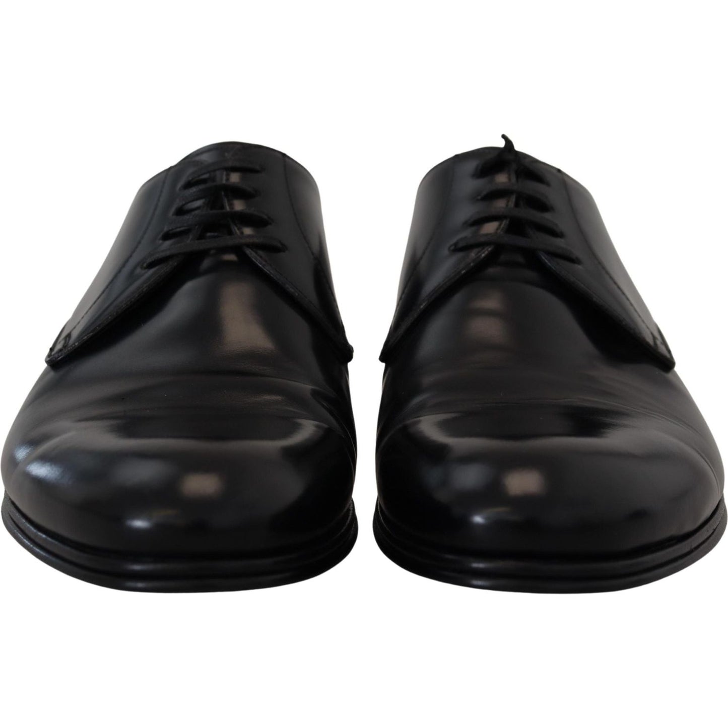 Elegant Black Leather Derby Shoes