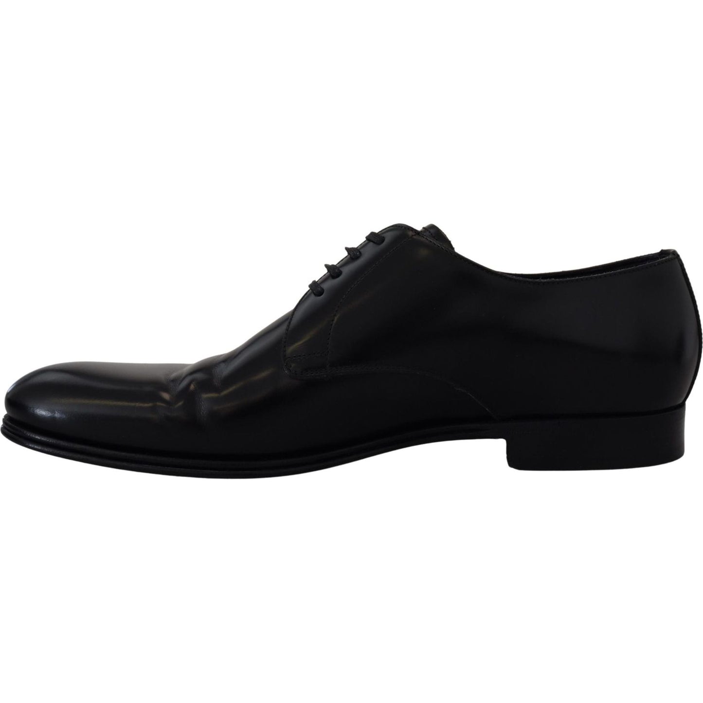 Elegant Black Leather Derby Shoes