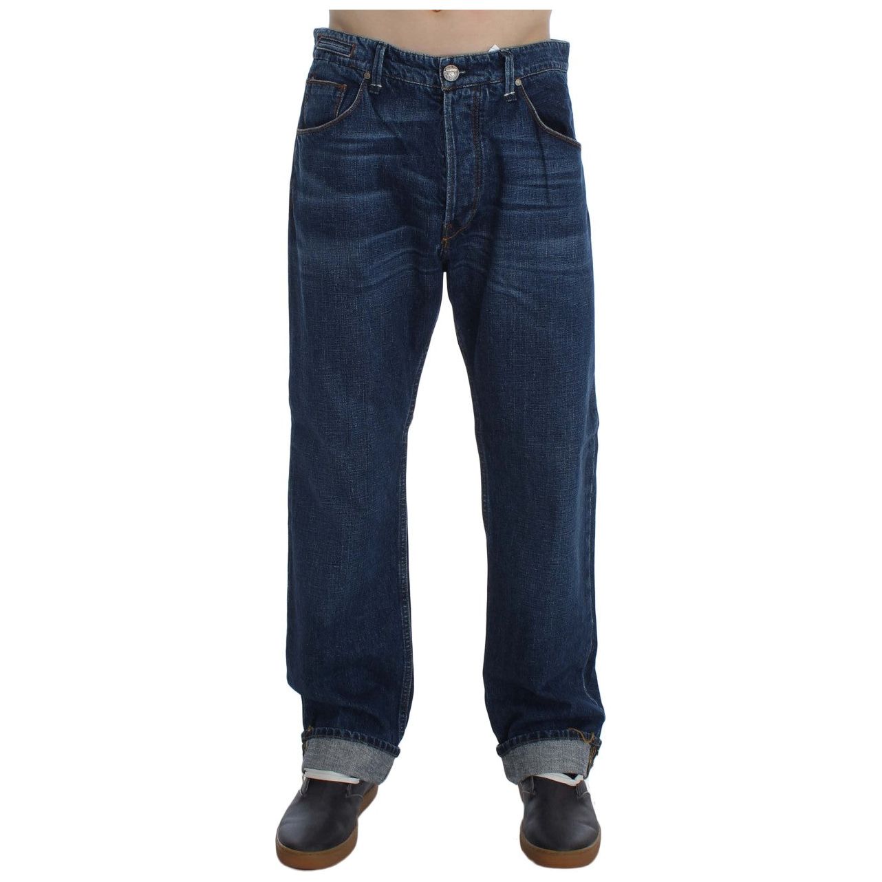 Chic Baggy Loose Fit Blue Jeans for Men