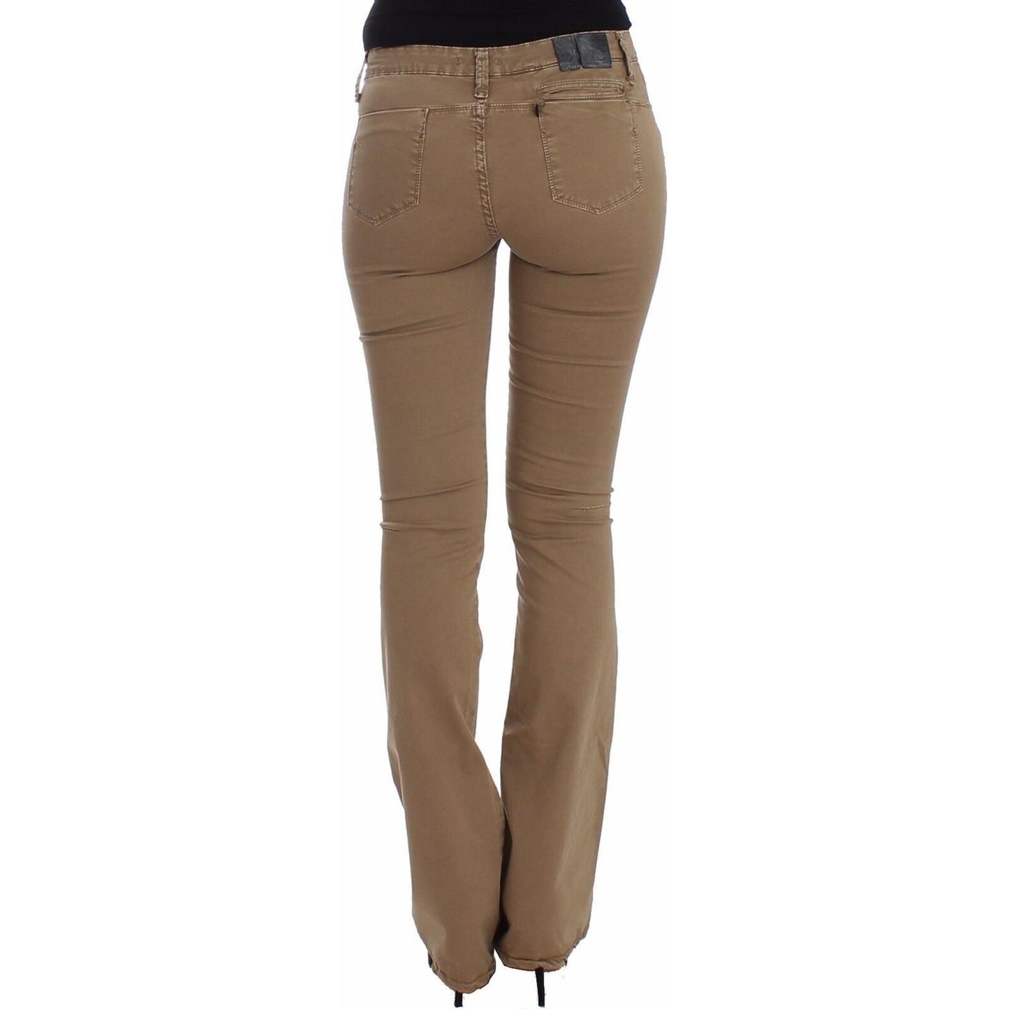 Chic Beige Straight Leg Fashion Jeans