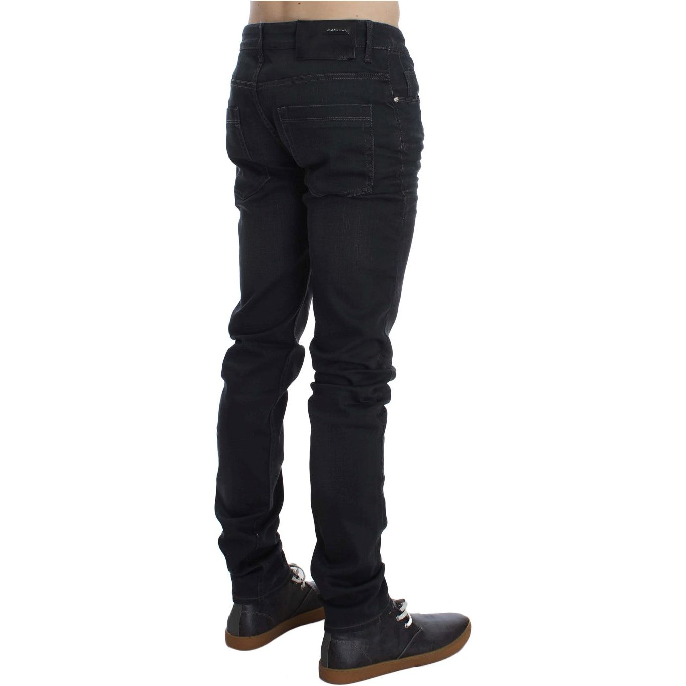 Sleek Gray Slim Fit Men's Premium Denim