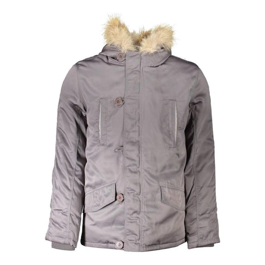 2 Special | Gray Polyester Jackets & Coat| McRichard Designer Brands   
