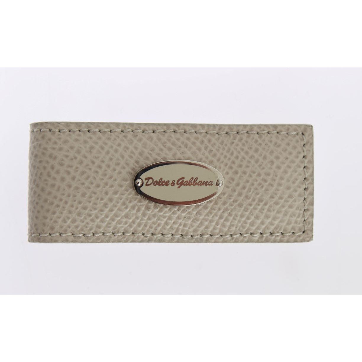 Elegant Beige Leather Money Clip