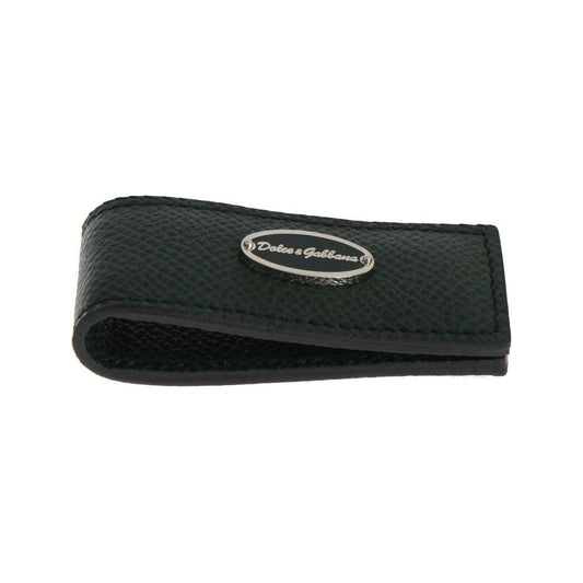 Dolce & Gabbana Green Leather Magnet Money Clip Money Clip
