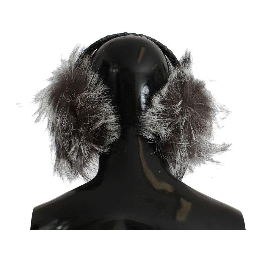 Elegant Fur and Crystal Ear Muffs