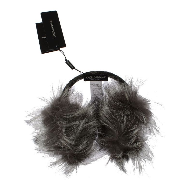 Elegant Fur and Crystal Ear Muffs