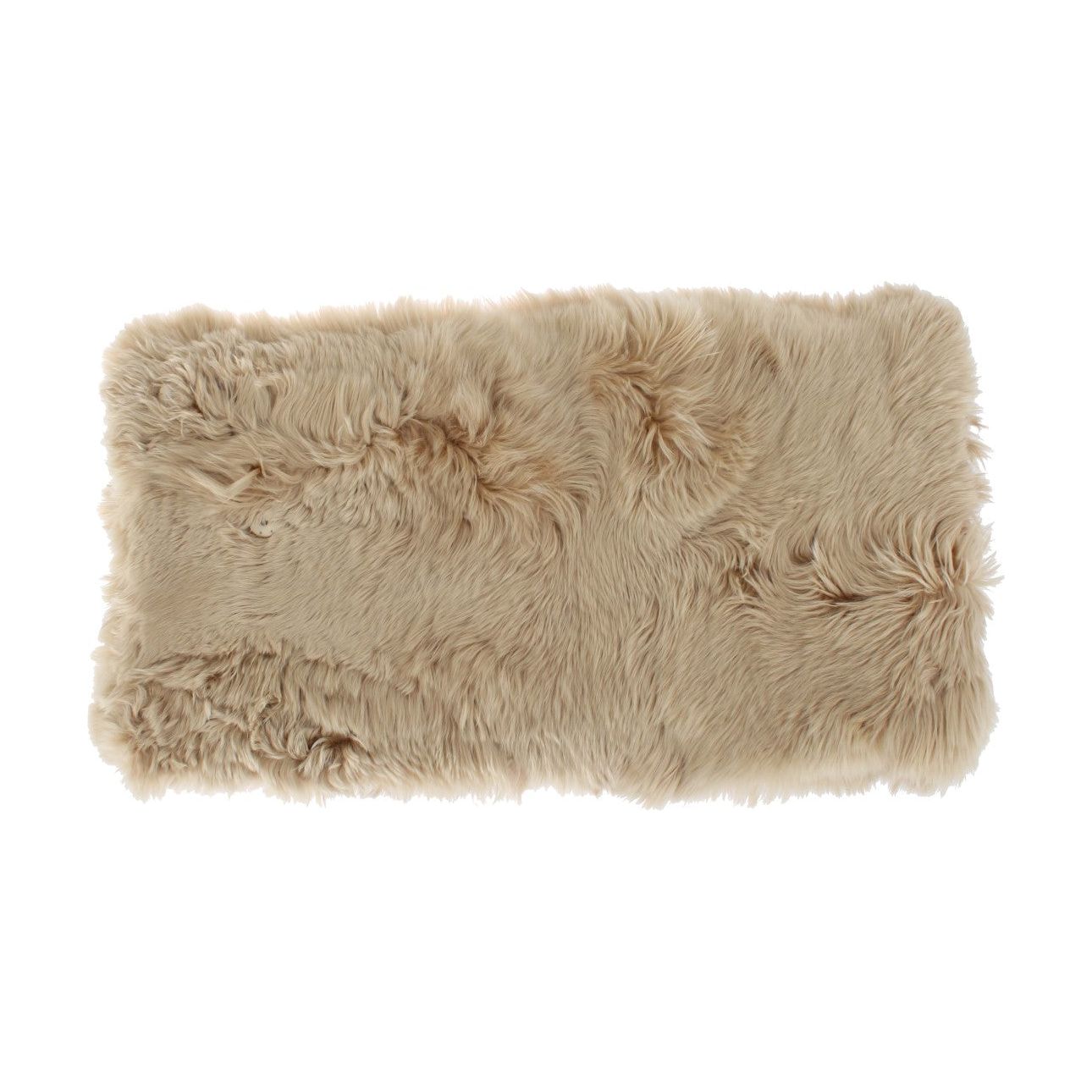 Elegant Alpaca Fur Shoulder Wrap in Beige