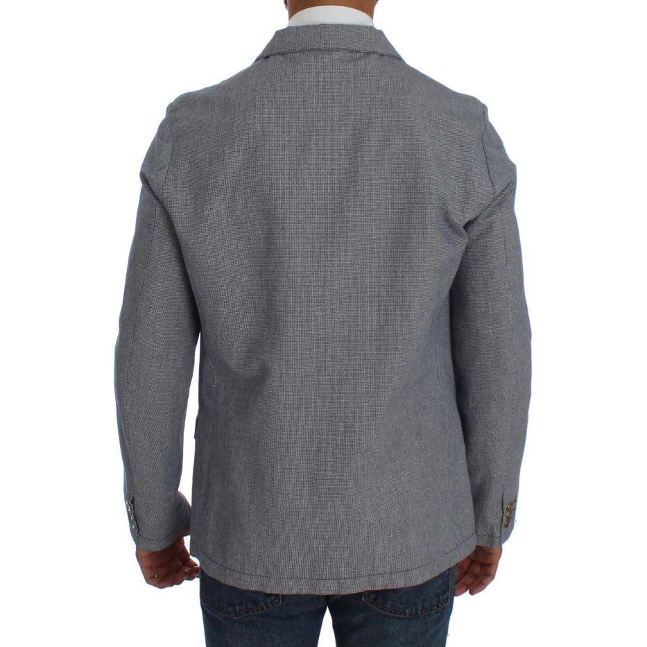 Master Coat Blue Double Breasted Regular Fit Blazer