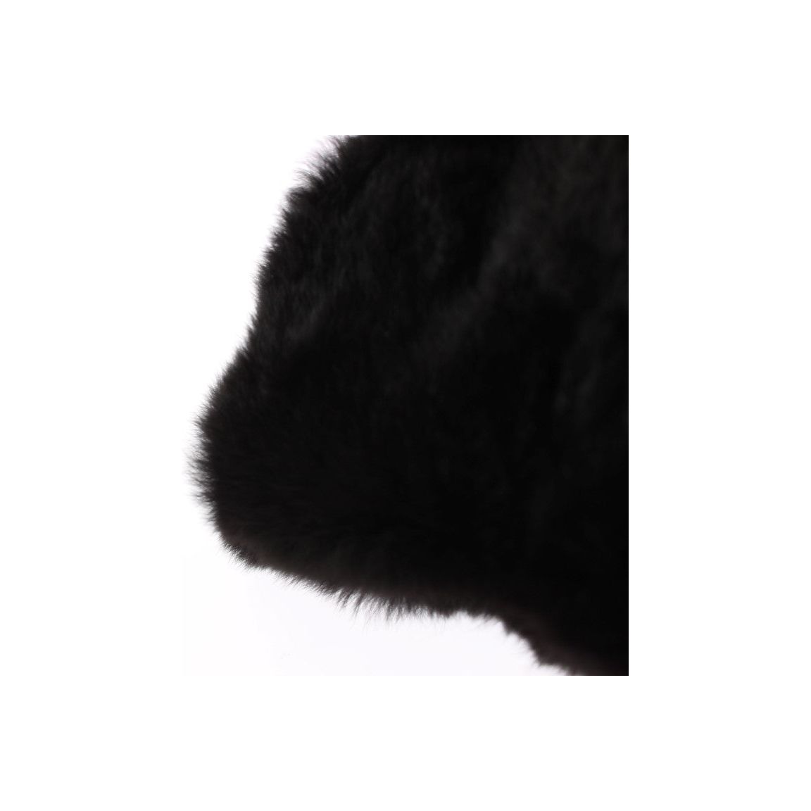 Chic Black Weasel Fur Hooded Scarf Wrap