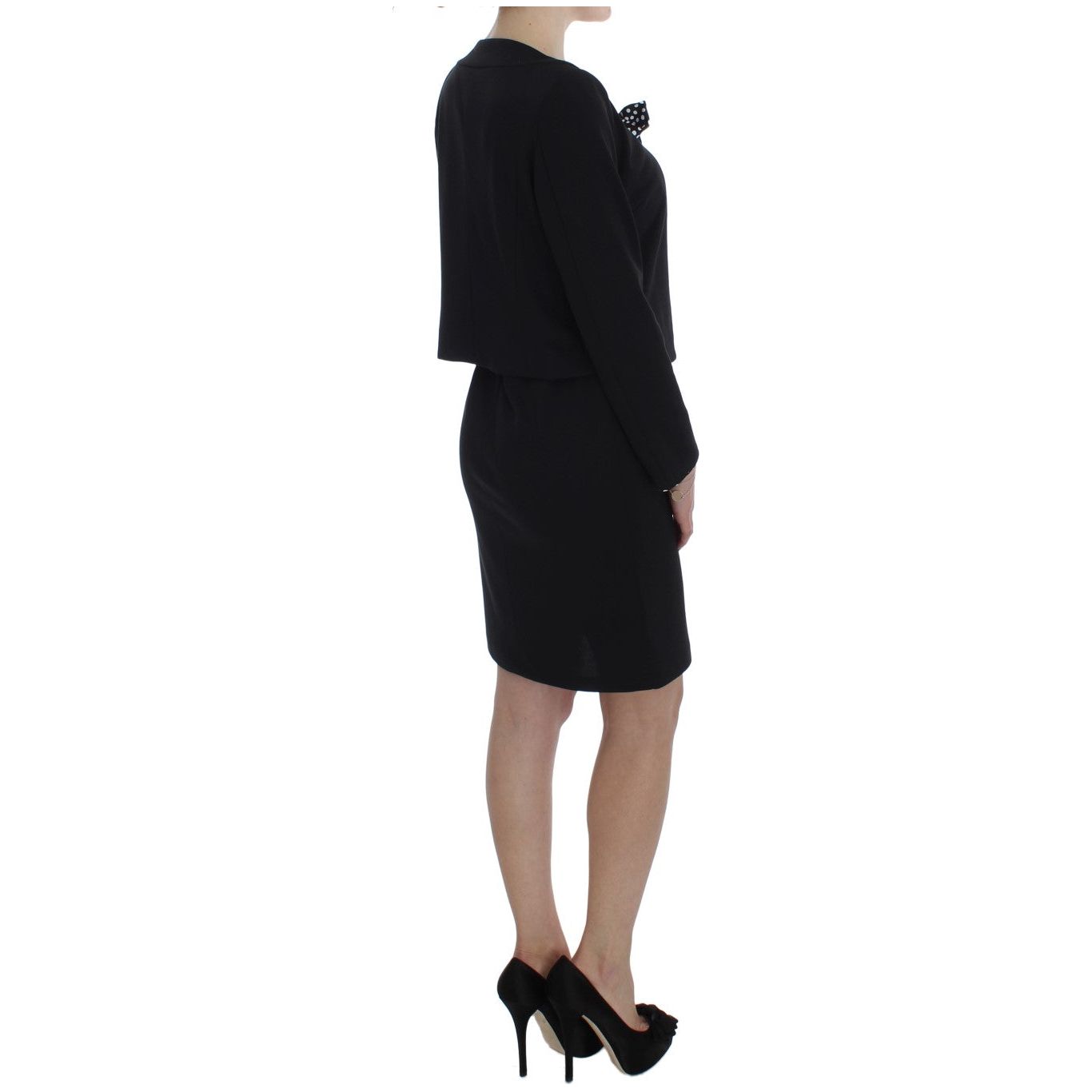 BENCIVENGA Chic Polka Dot Dress & Sweater Set black-stretch-sheath-dress-sweater-set