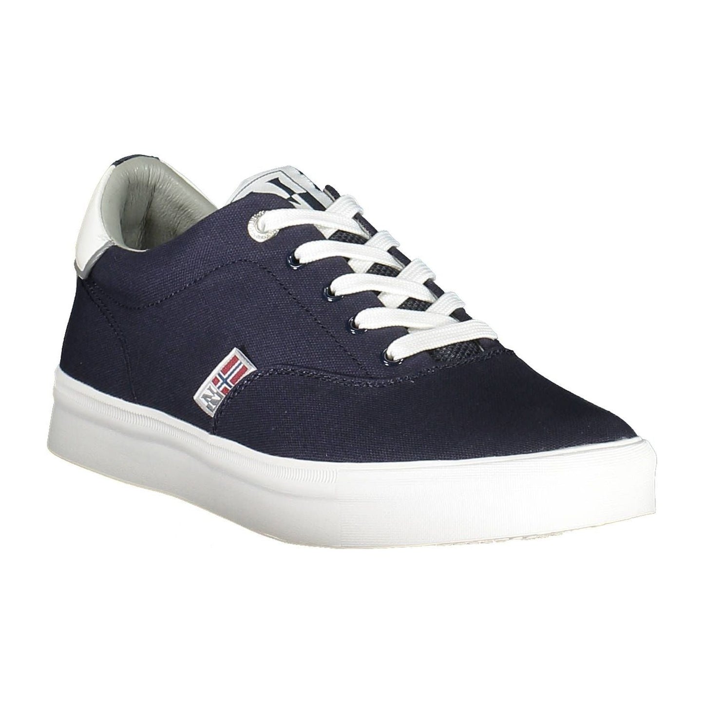 Sleek Blue Lace-Up Sports Sneakers