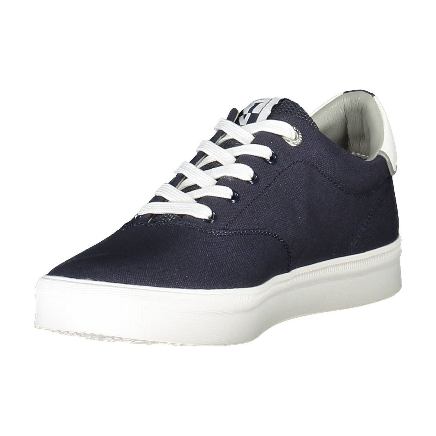 Sleek Blue Lace-Up Sports Sneakers