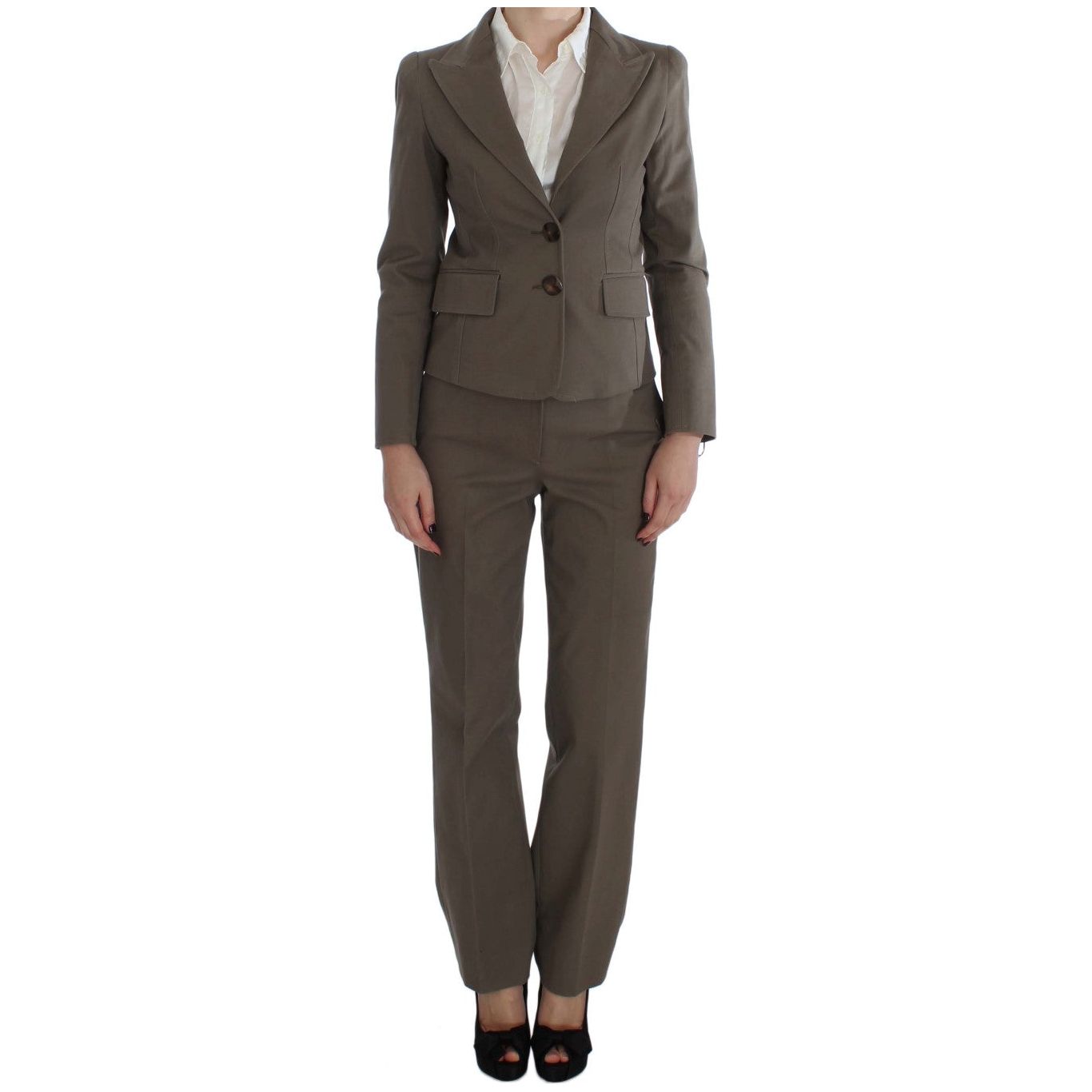 BENCIVENGA Beige Wool-Cotton Suit Set Chic Elegance beige-wool-cotton-suit