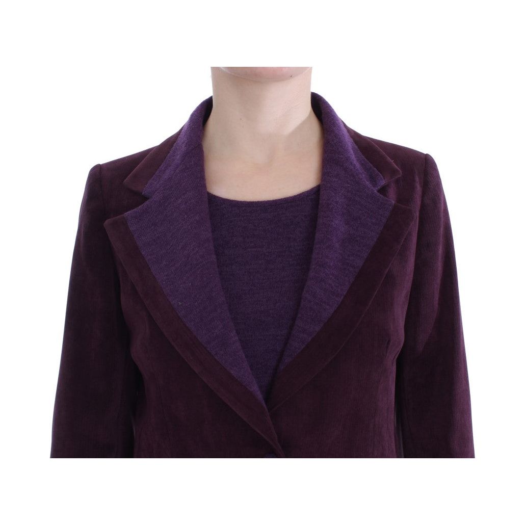 BENCIVENGA Elegant Purple Wool Blend Three Piece Suit Set Suit purple-wool-suit-t-shirt-set