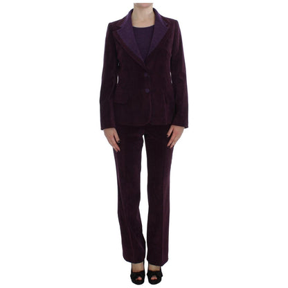 BENCIVENGA Purple Wool Suit T-Shirt Set Suit
