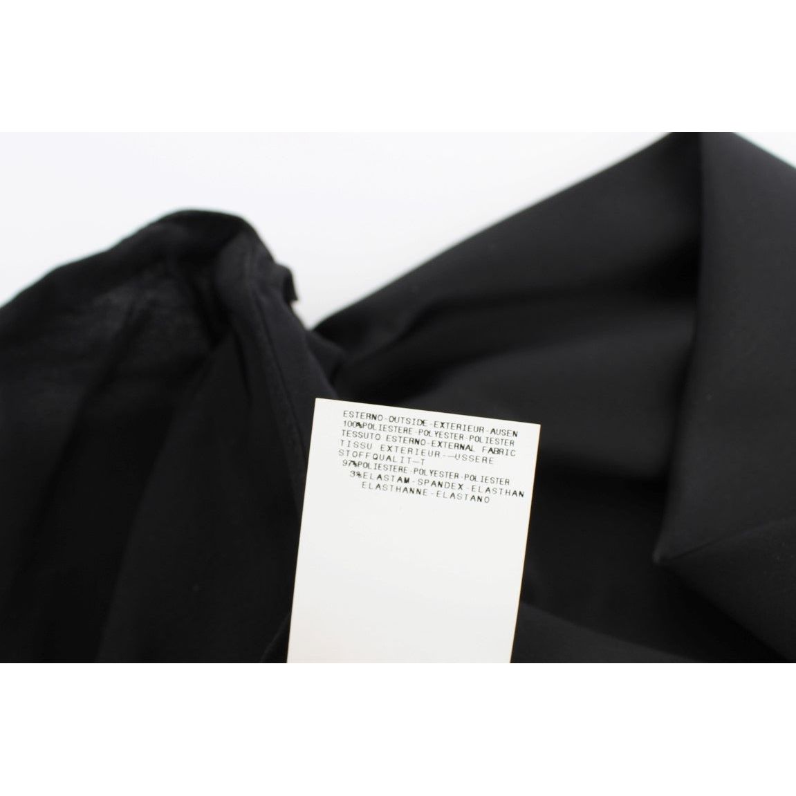 Exte Elegant Black Evening Wrap Top Blouse black-neck-wrap-top-blouse