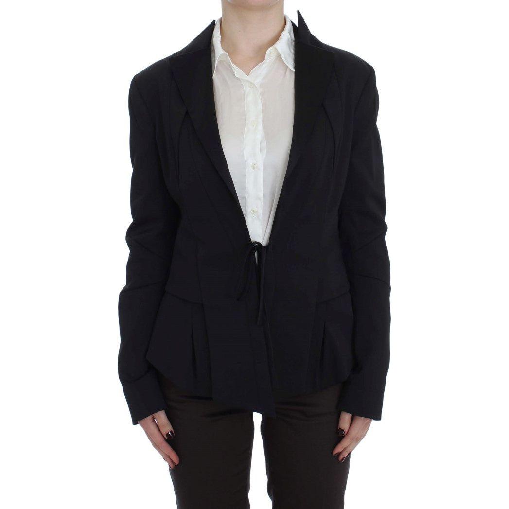 Exte Black Stretch Single Breasted Blazer Jacket