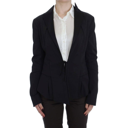 Elegant Black Stretch Blazer Jacket