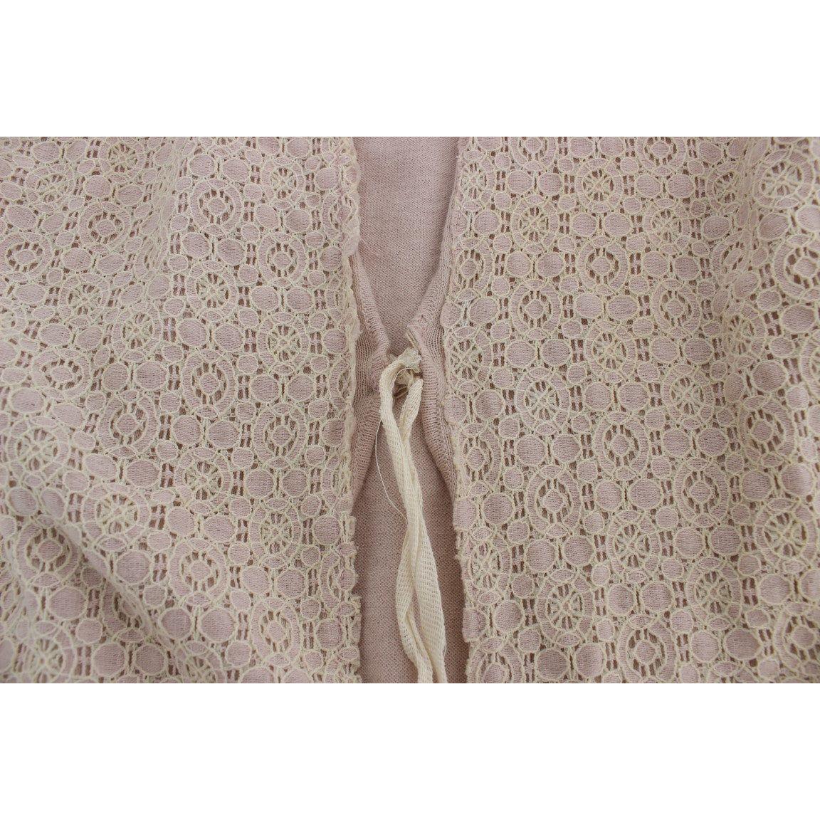 PINK MEMORIES - سترة ملفوفة باللون الوردي أنيقة من القطن المحبوك