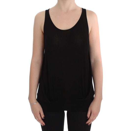 Sleek Black Cami Blouse Tank Top