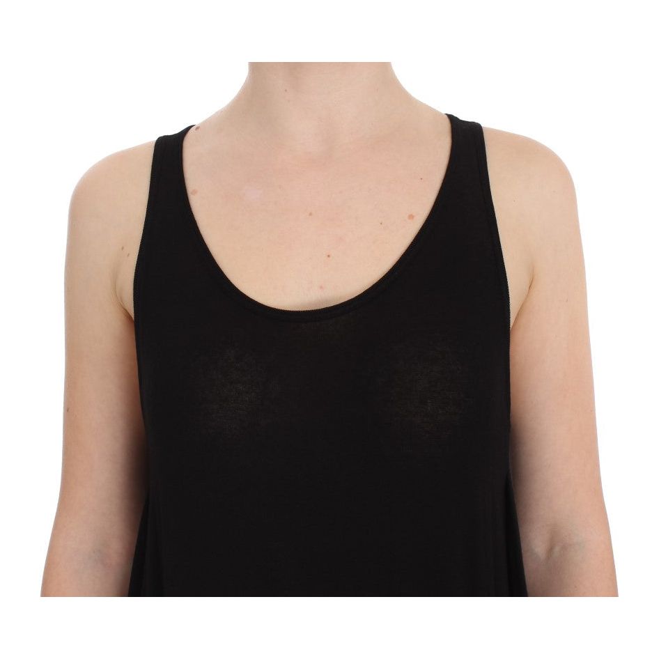 Sleek Black Cami Blouse Tank Top