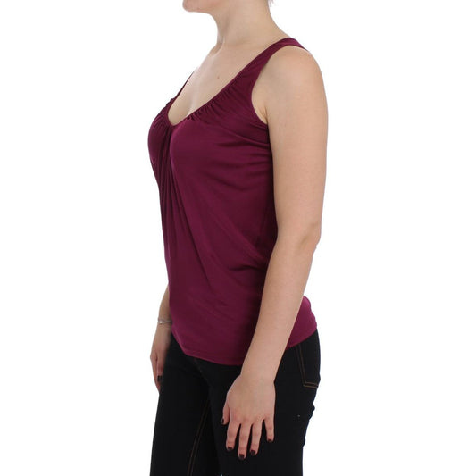 Elegant Purple Rayon Cami Blouse