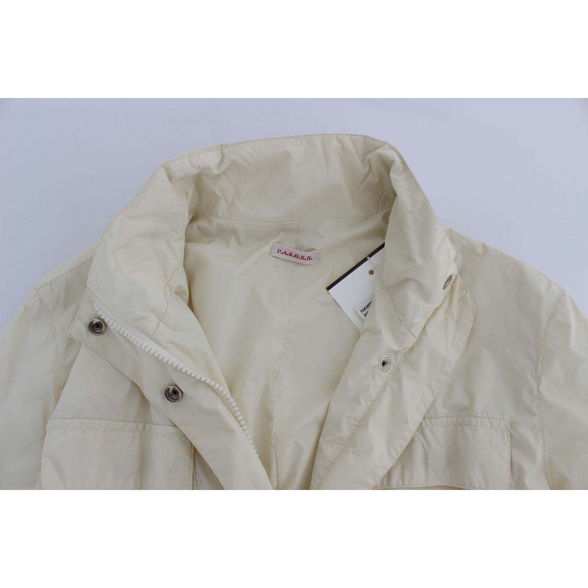 P.A.R.O.S.H. Chic Beige Trench Jacket Coat Coats & Jackets beige-weather-proof-trench-jacket-coat