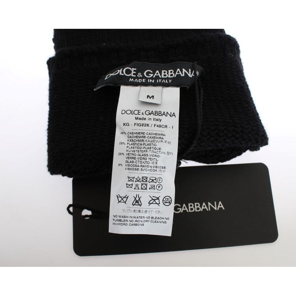 Dolce & Gabbana Sequin-Embellished Cashmere Fingerless Gloves sequin-embellished-cashmere-fingerless-gloves