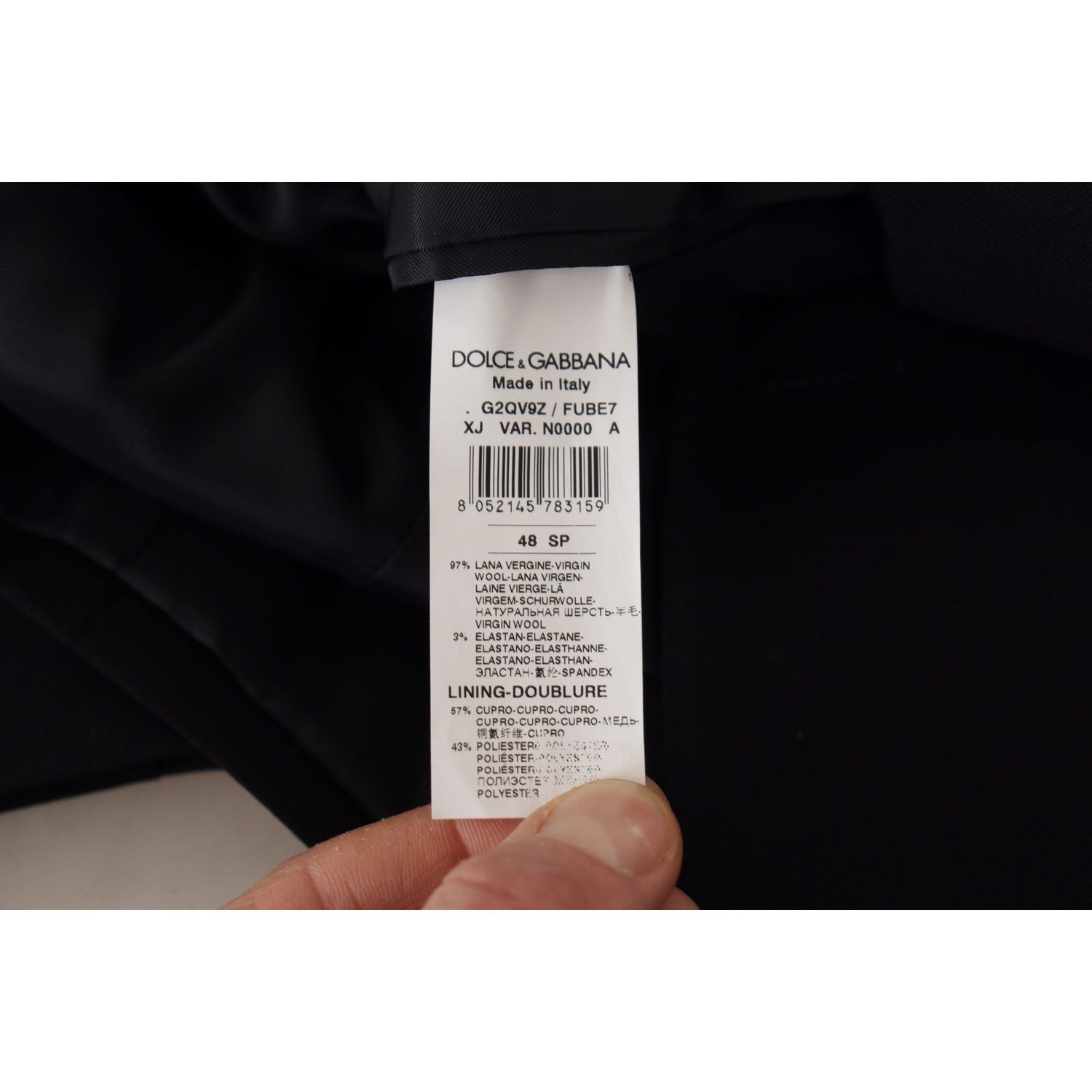 Dolce & Gabbana Black Double Breasted Coat Blazer Jacket