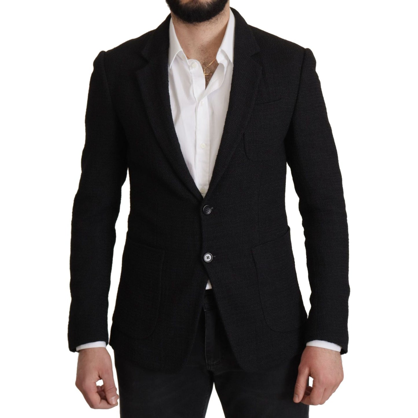 Elegant Single Breasted Wool Blazer