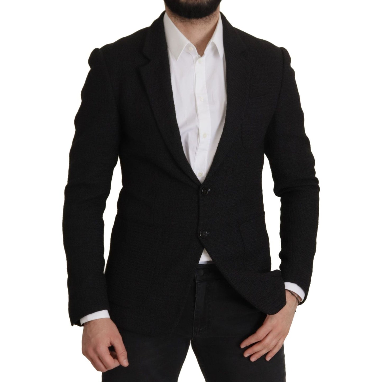 Elegant Single Breasted Wool Blazer