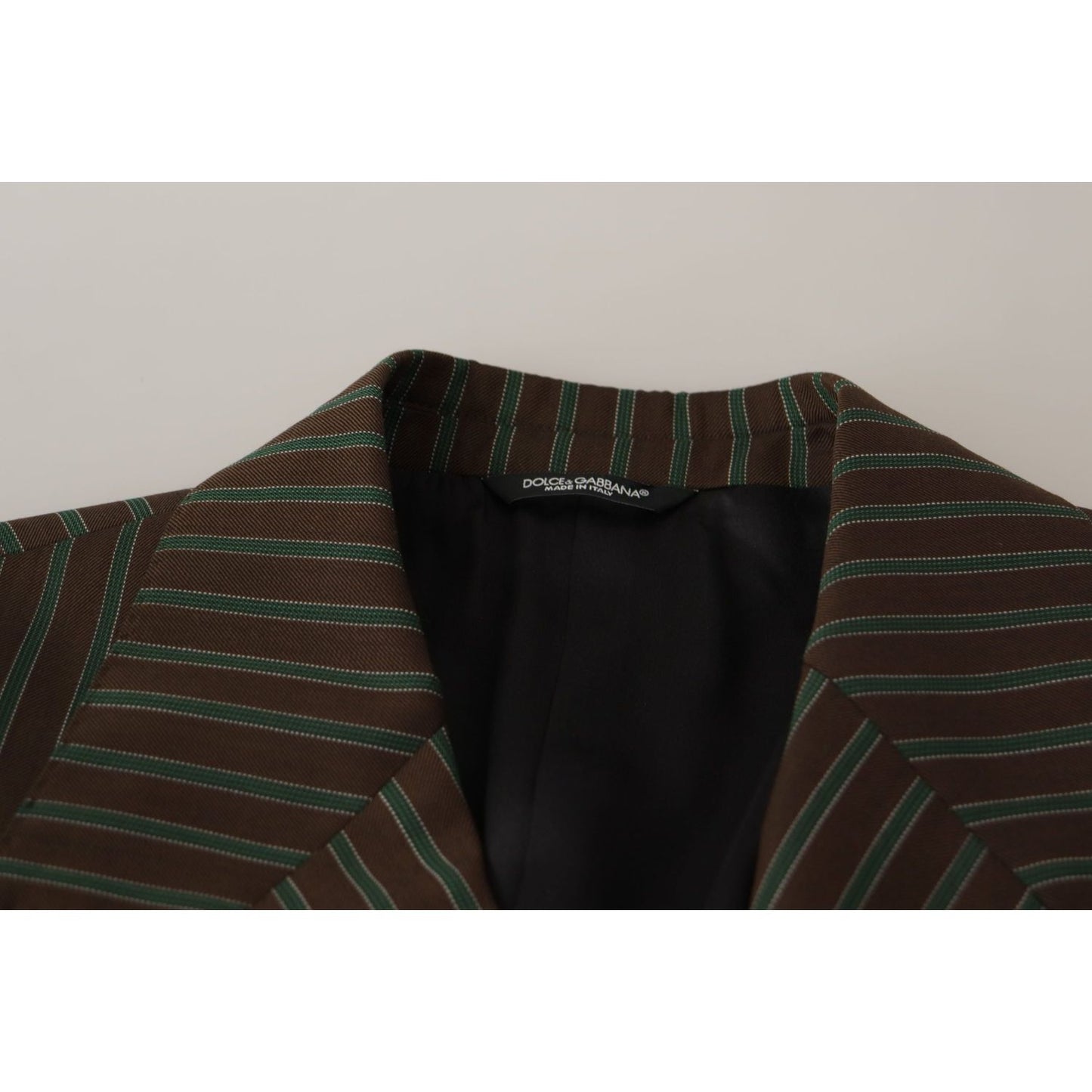 Dolce & Gabbana Multicolor Striped Double Breasted Blazer Dolce & Gabbana