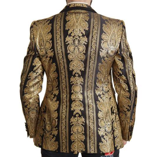 Elegant Single Breasted Jacquard Blazer Dolce & Gabbana