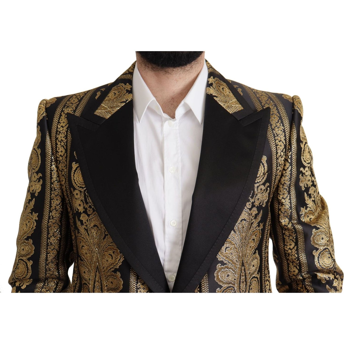 Elegant Single Breasted Jacquard Blazer