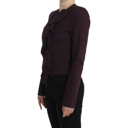 GF Ferre | Elegant Purple Cotton Blend Blazer| McRichard Designer Brands   