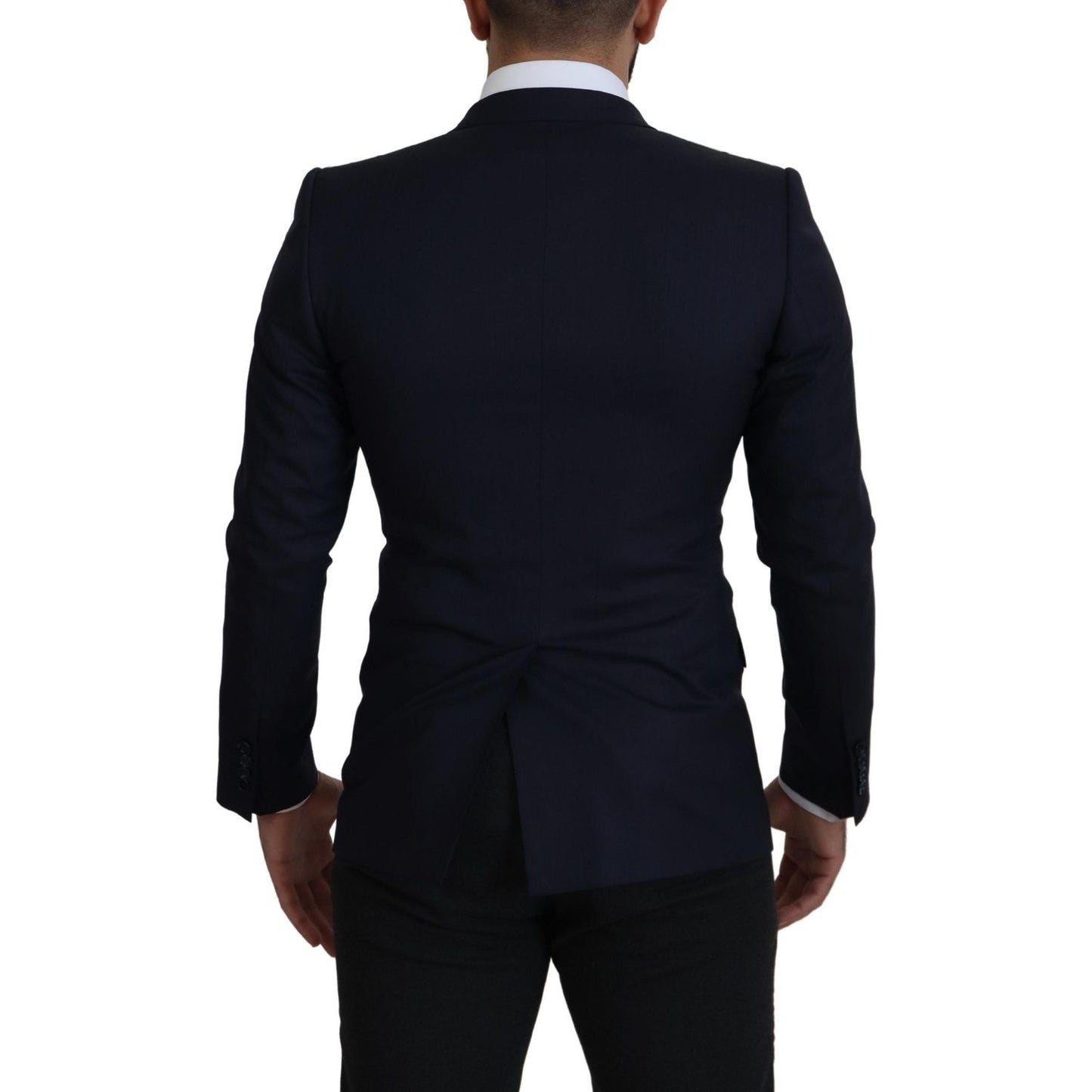 Elegant Single Breasted Wool Silk Blazer