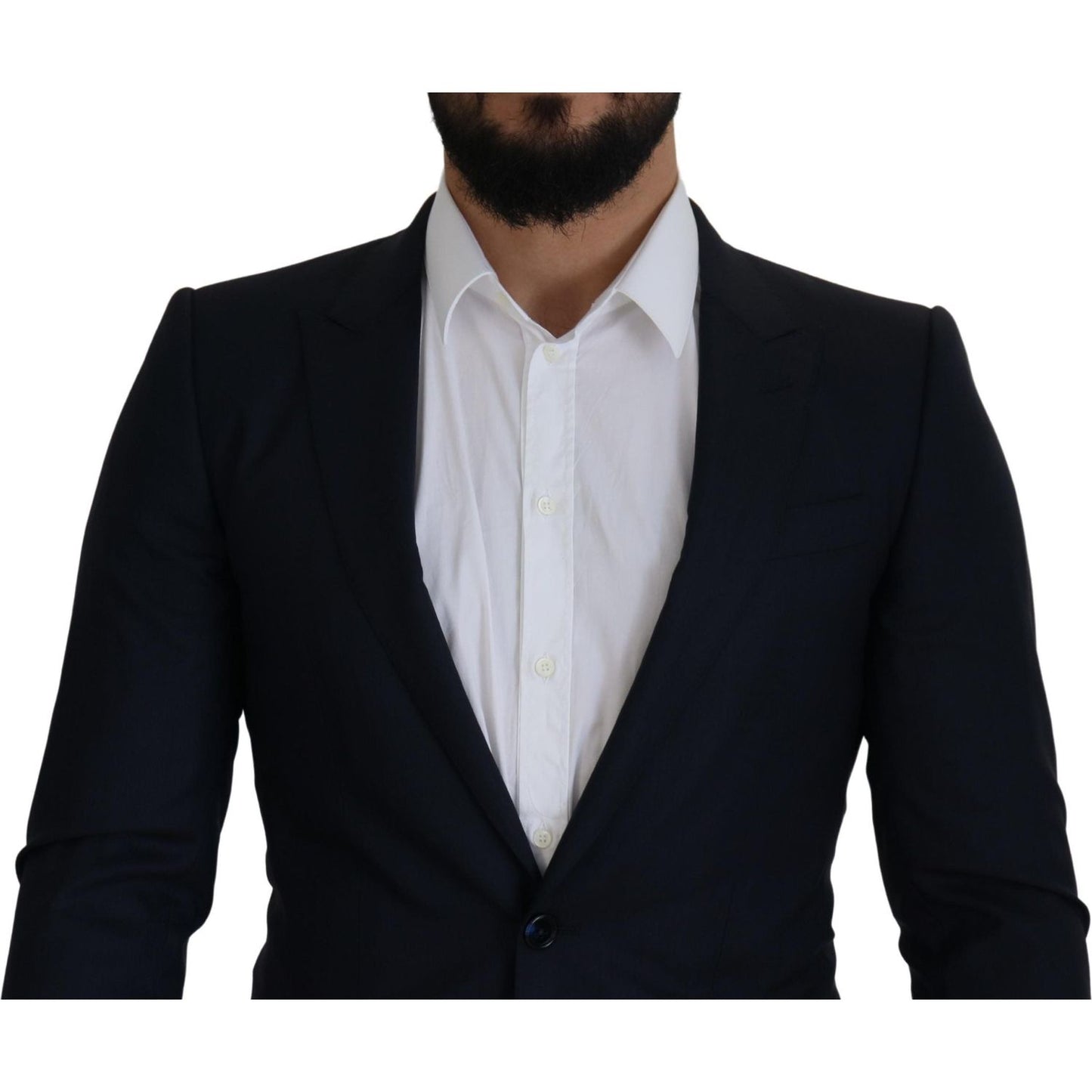 Elegant Single Breasted Wool Silk Blazer