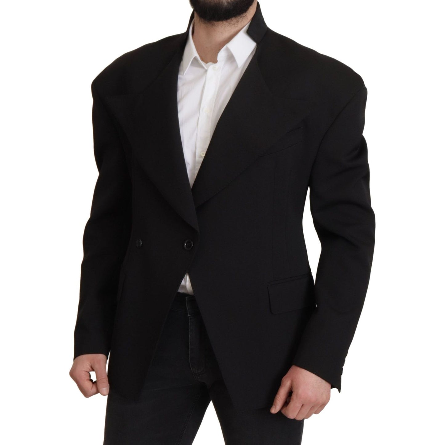 Elegant Single Breasted Wool Blazer