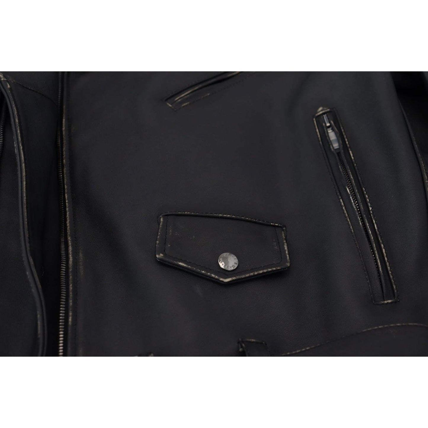 Elegant Black Leather Biker Jacket