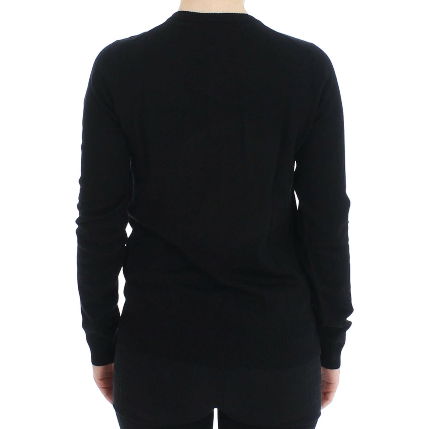 Dolce & Gabbana Elegant Black Wool Cardigan Sweater black-wool-button-cardigan-sweater-top