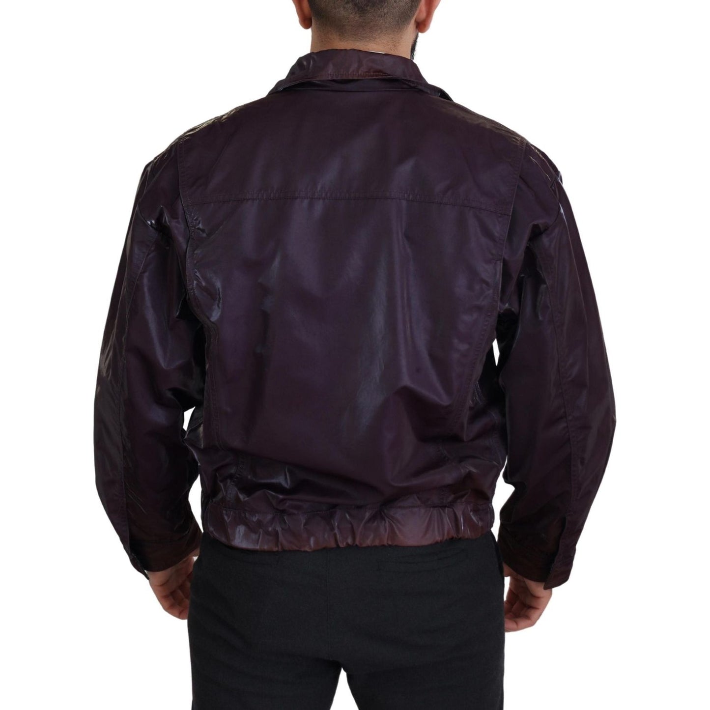 Elegant Purple Biker Jacket