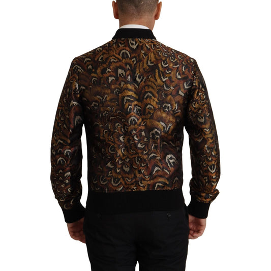 Elegant Brown Blouson Jacket