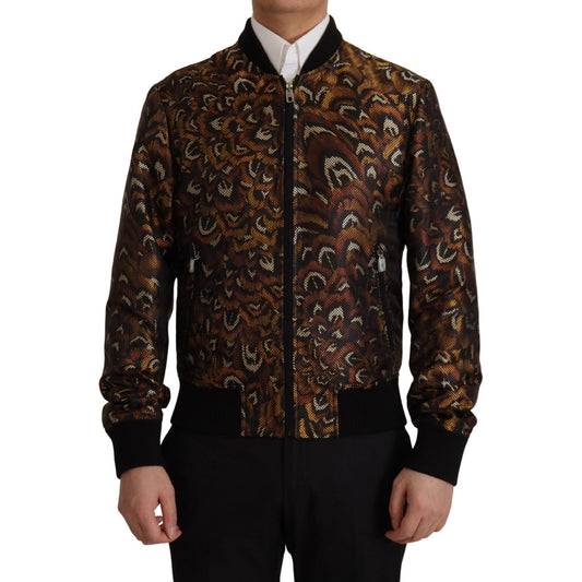 Elegant Brown Blouson Jacket