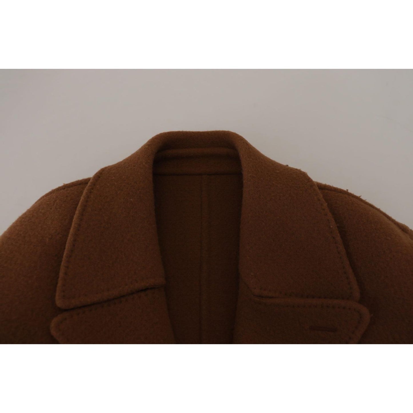 Elegant Double Breasted Brown Jacket