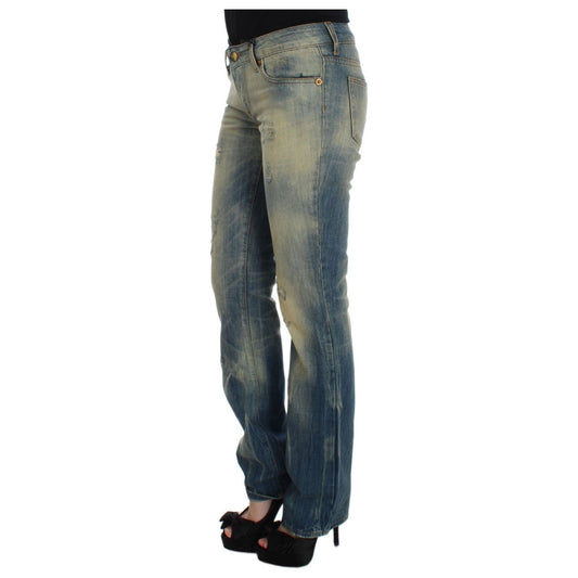 Elegant Slim Bootcut Blue Jeans