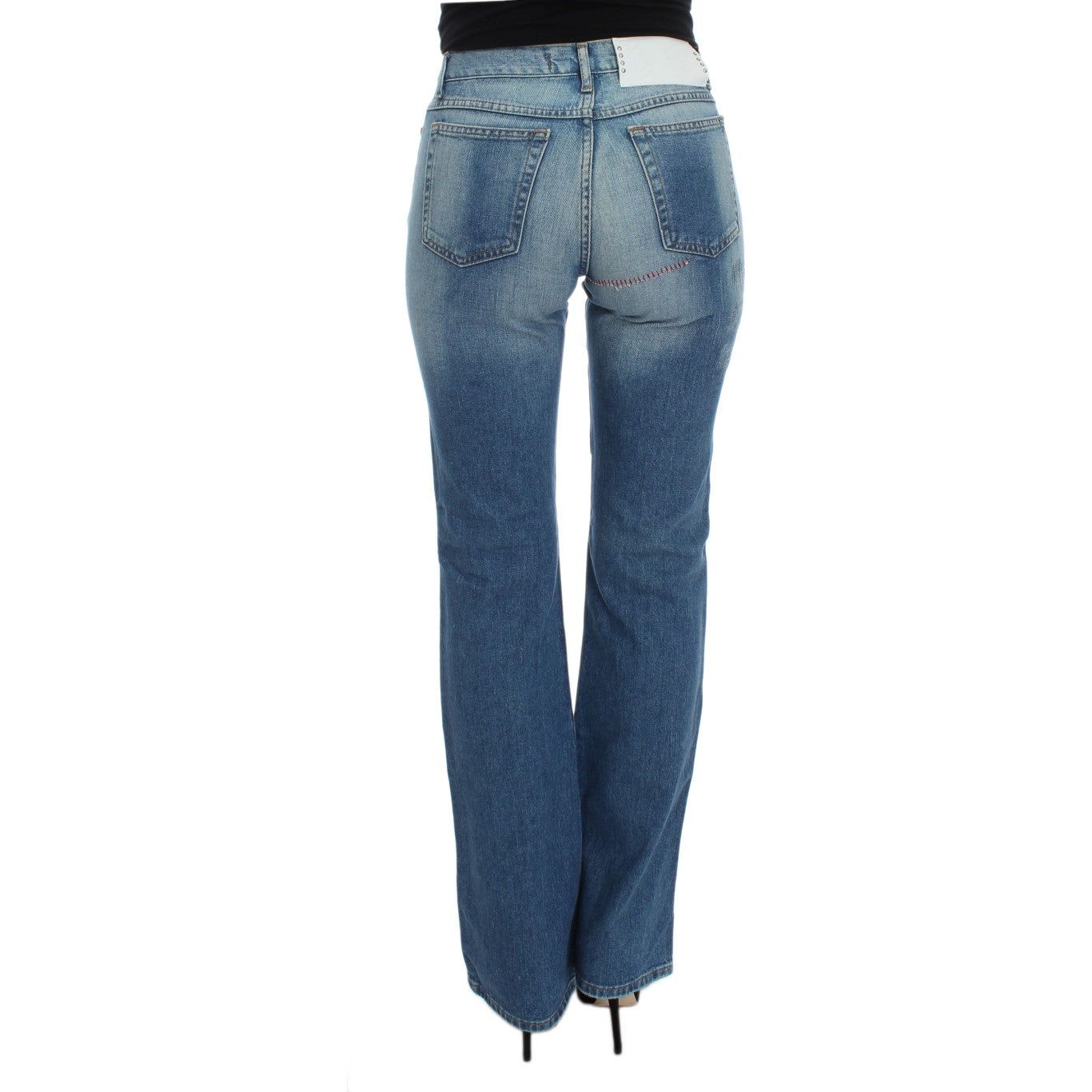 Cavalli Elegant Slim Fit Bootcut Denim blue-wash-cotton-slim-fit-bootcut-jeans-1
