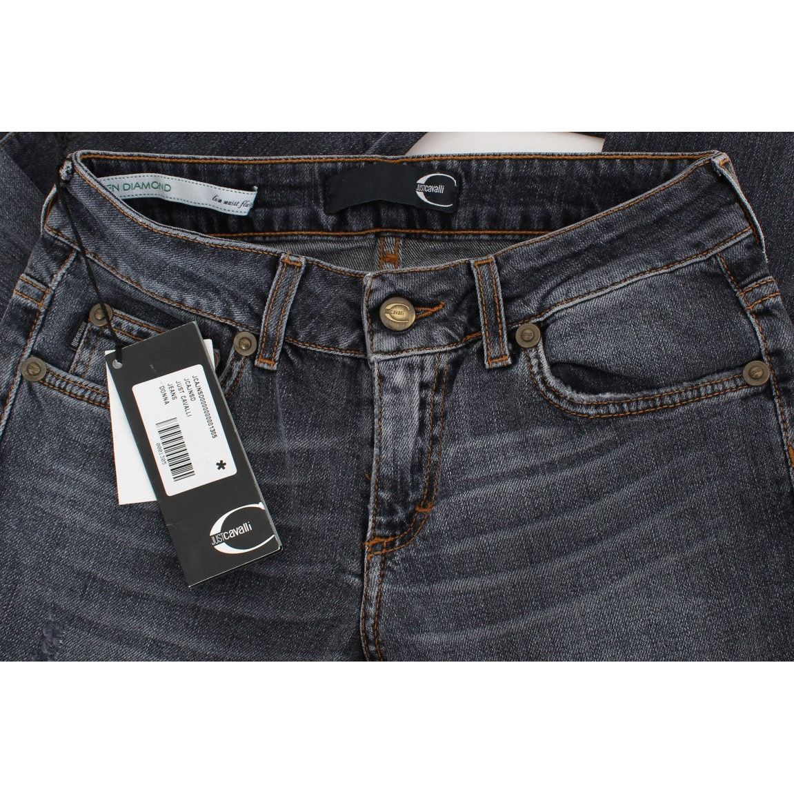 Slim Fit Green Diamond Blue Wash Jeans