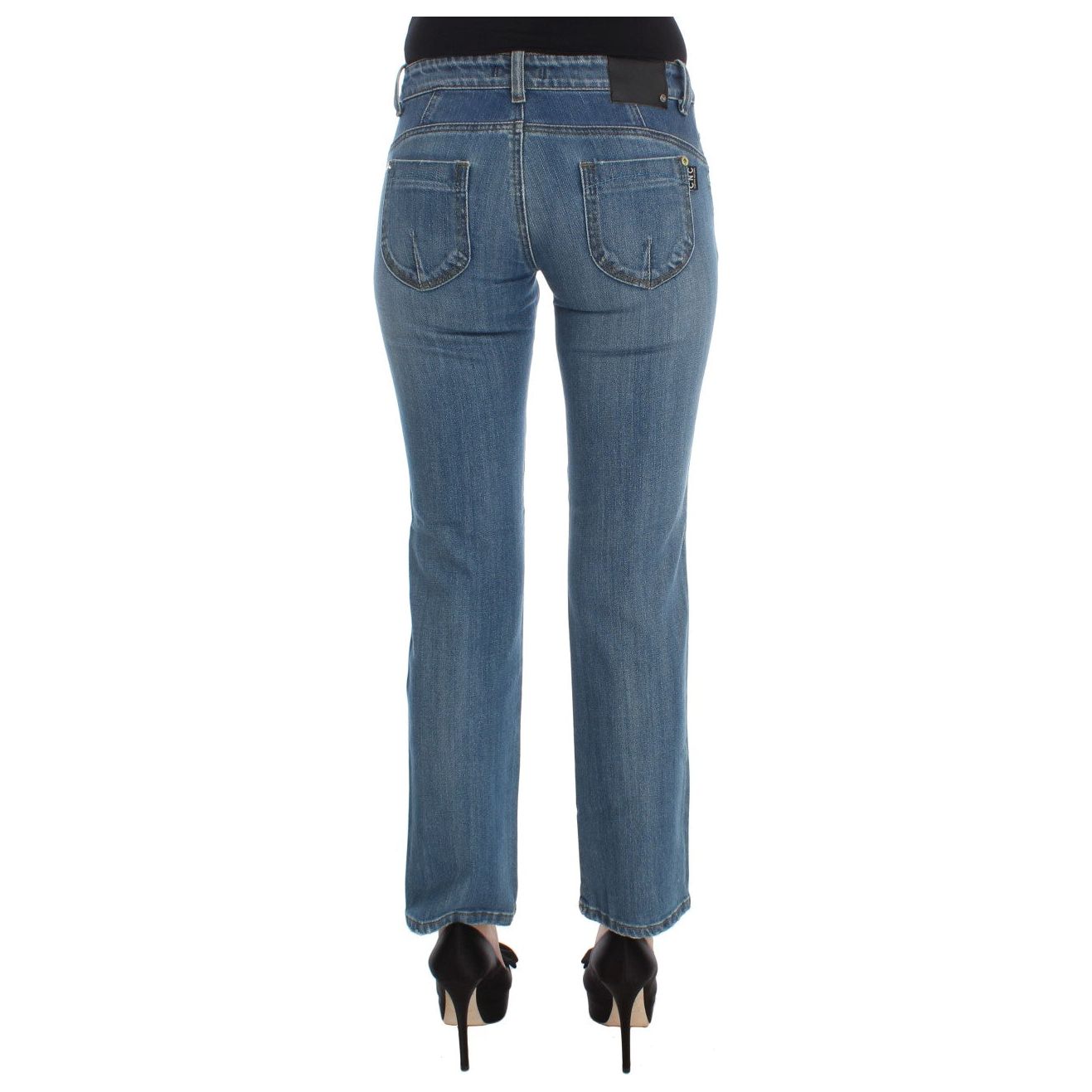 Chic Slim Fit Blue Jeans for the Modern Woman