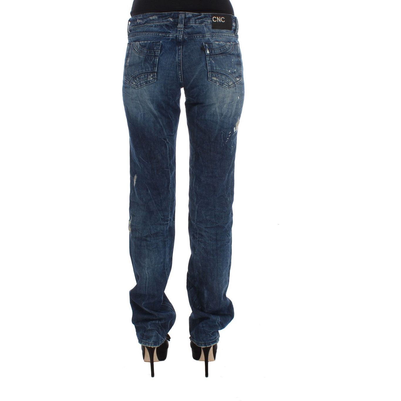 Costume National Chic Blue Regular Fit Denim Jeans & Pants blue-cotton-regular-fit-denim-jeans