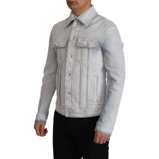 Elegant Light Blue Denim Jacket